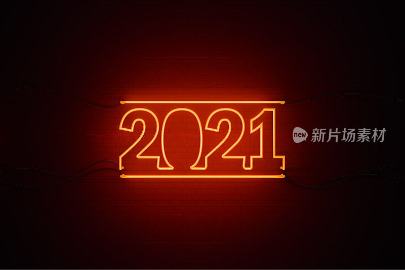 作者:Red Neon Light on Black Wall - 2021 Concept